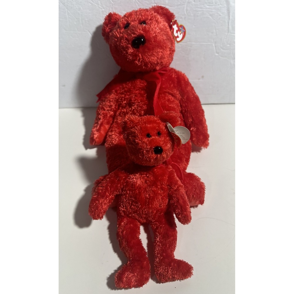 TY Beanie Babies Bears Lot Of 2 Buddy Sizzle Baby Sizzle